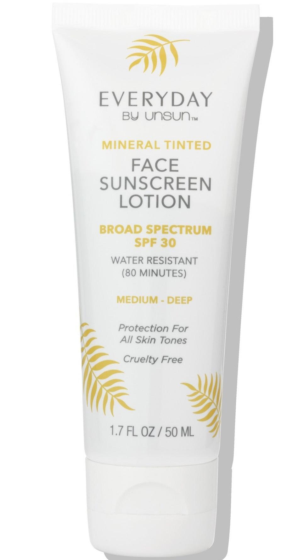 Everyday Mineral Tinted Face Sunscreen Lotion SPF30 Medium|Deep