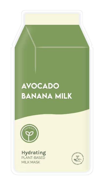 Avocado Banana Milk, Hydrating Pplant-based Mask