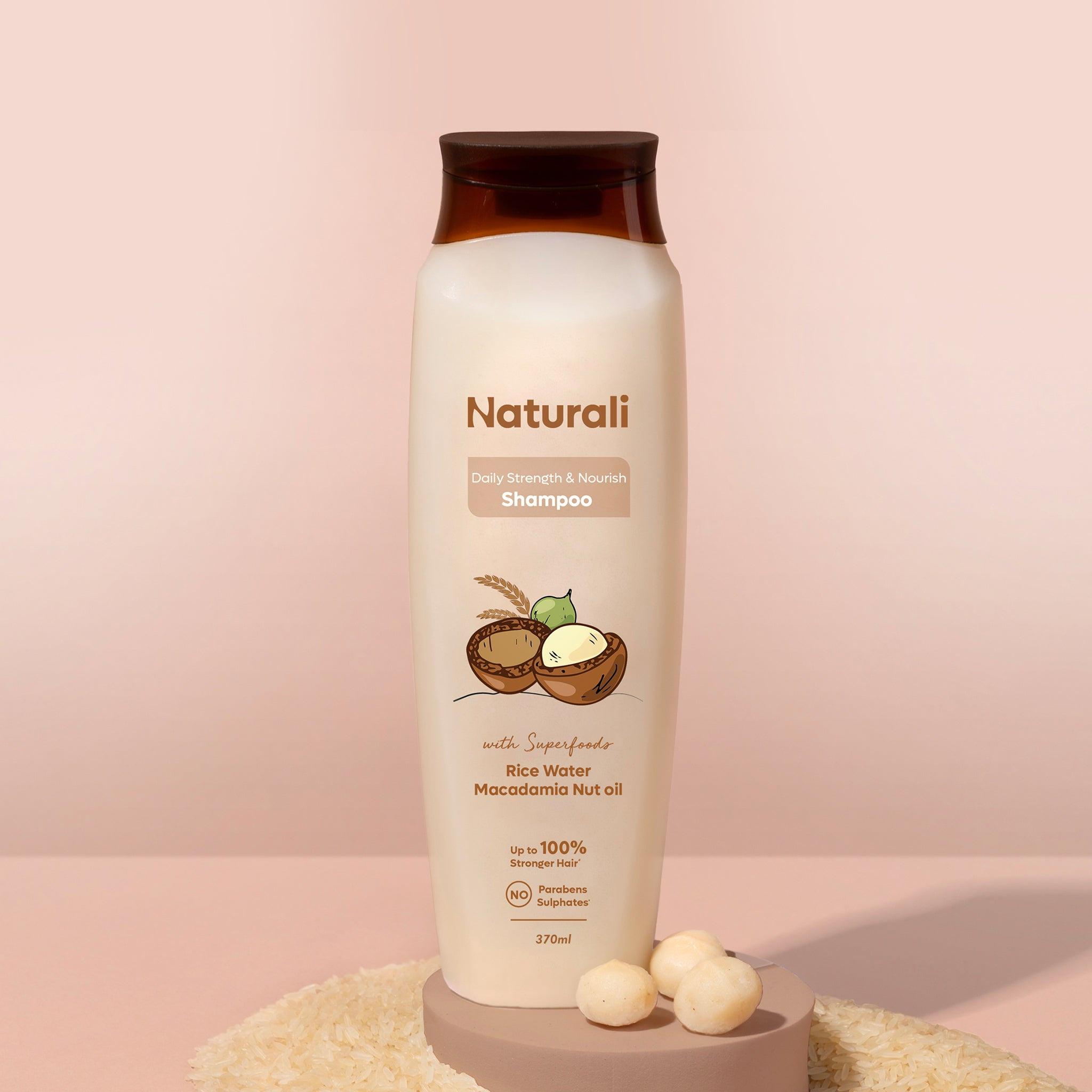 Daily Strength & Nourish Shampoo With Rice Water & Macadamia Nut Oil