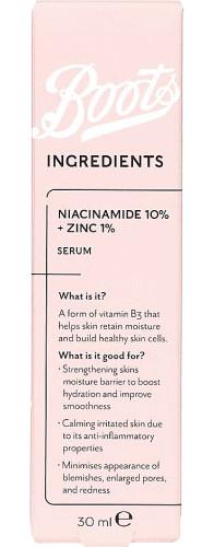 Ingredients Niacinamide 10% + Zinc 1% Serum