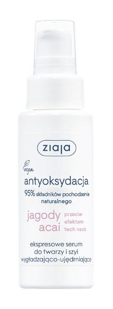 Jagody Acai Ekspresowe Serum Do Twarzy I Szyi Wygładzająco-ujędrniające