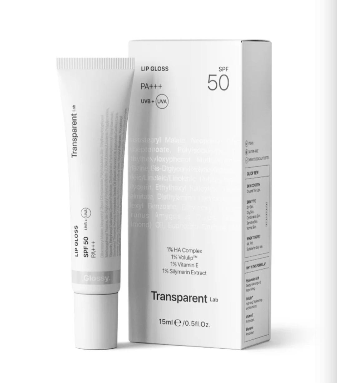 Transparent Lip Gloss With SPF 50+