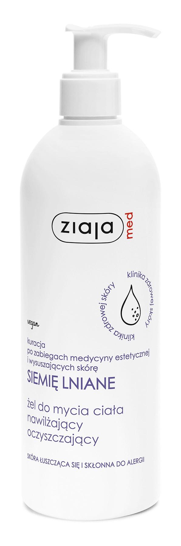 Kuracja Ultrałagodząca Siemię Lniane Żel Do Mycia Ciała Nawilżający Oczyszczający