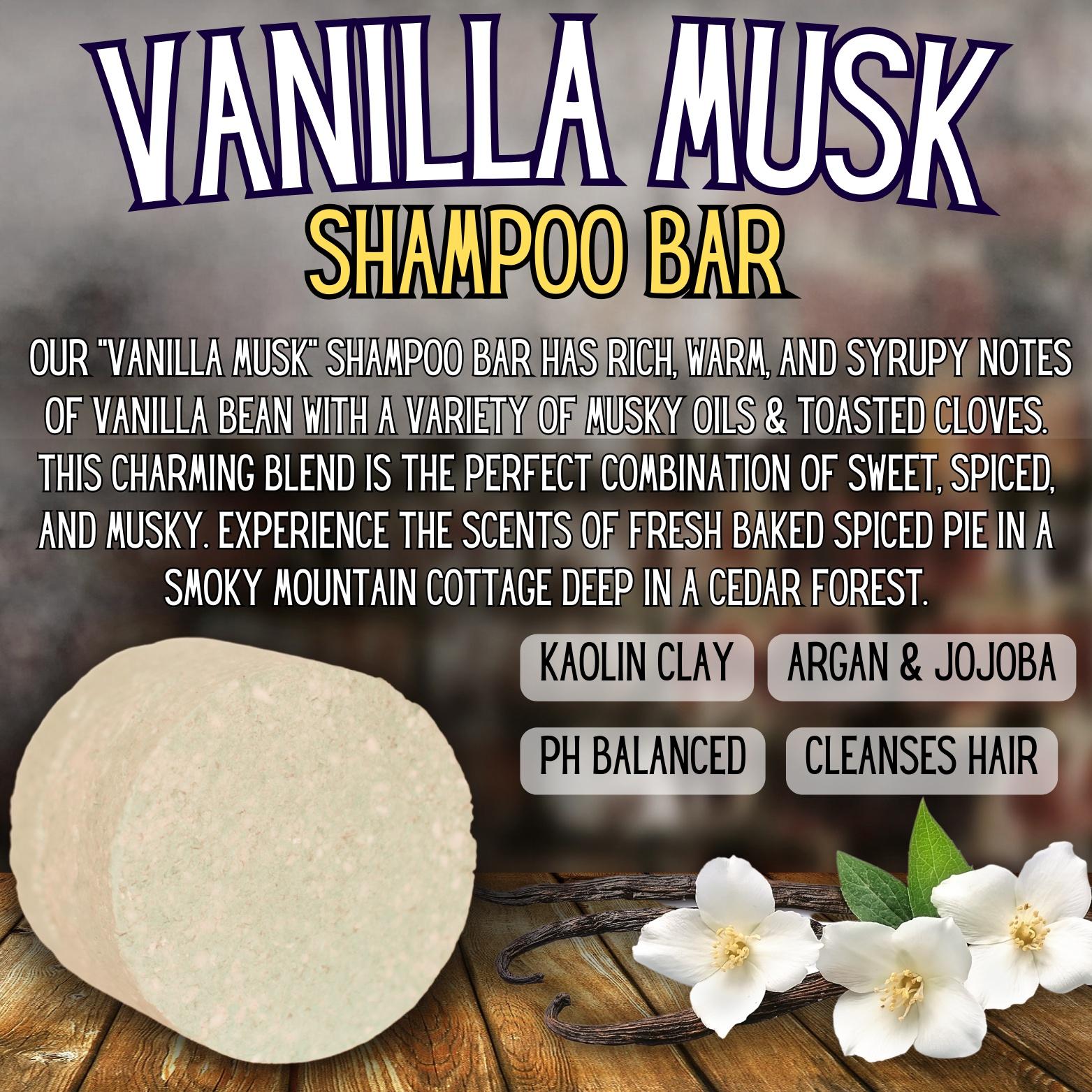 Vanilla Musk Shampoo Bar pH Balanced