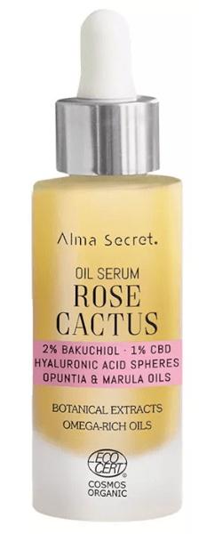 Rose Cactus Facial Serum 30ml All Skin Types Bakuchiol (2%), CBD (1%) and Active Hyaluronic Spheres