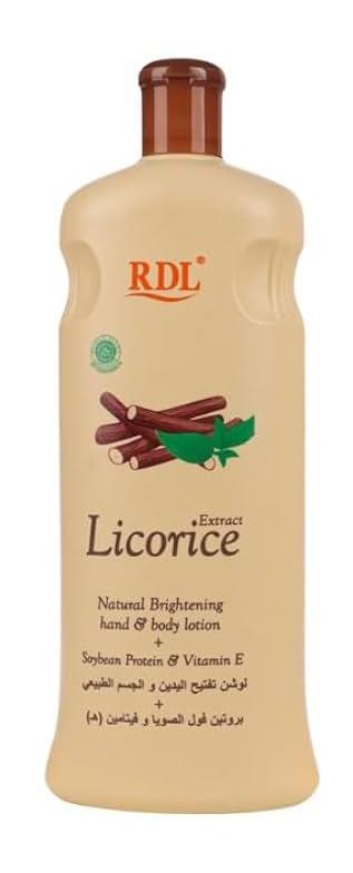 Licorice Natural Brightening Hand & Body Lotion + Soy Protein & Vitamin E