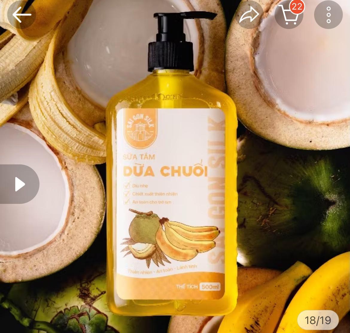 Banana Coconut Kids Shower Gel