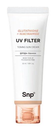 Glutathione Niacinamide UV Filter Toning Sun Cream