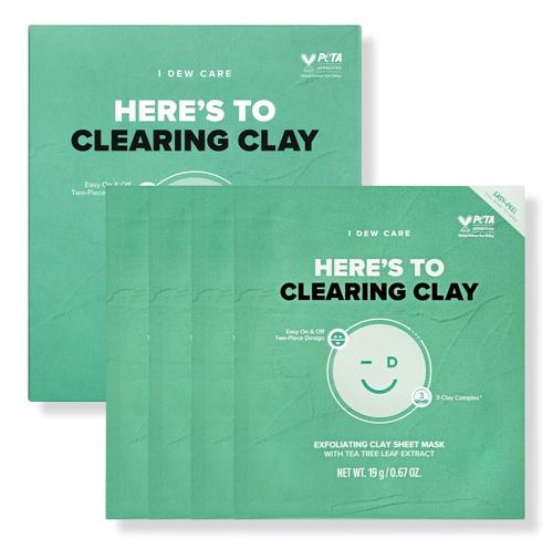 Here's To Clearing Clay Exfoliating Sheet Mask