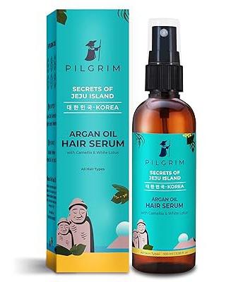Argan Oil Hair Serum With Camellia & White Lotus | Lightweight Leave-in Serum For Frizz Control, Smooth Shine & Soft Hair | For All Hair Types | 3.38 Fl Oz (100ml)
