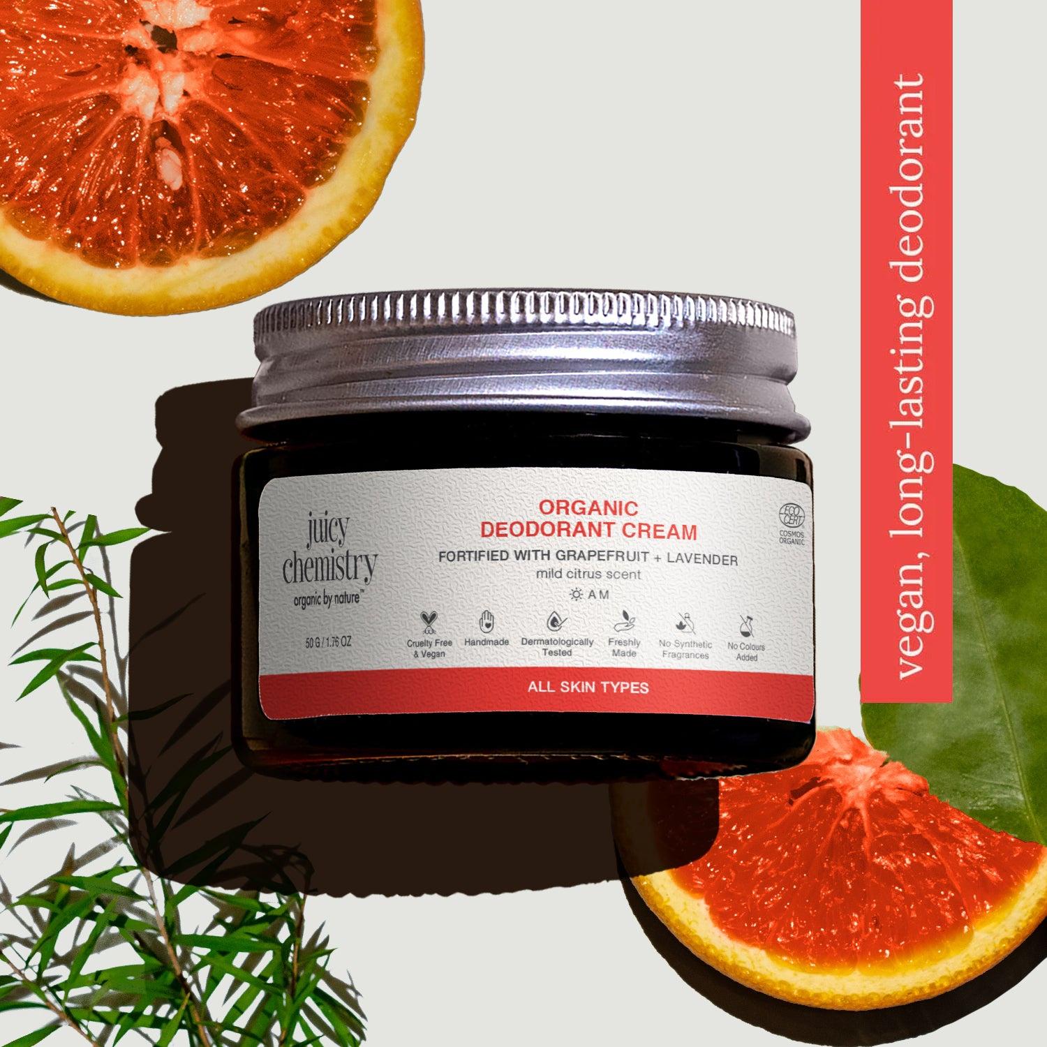 Grapefruit And Lavender Organic Deodorant Cream