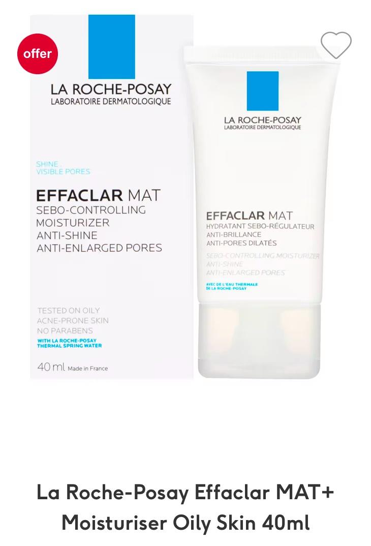 Effaclar Mat+ Moisturiser Oily Skin