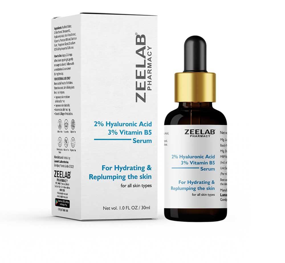Zeelab 2% Hyaluronic Acid + 3% Vitamin B5 Face Serum