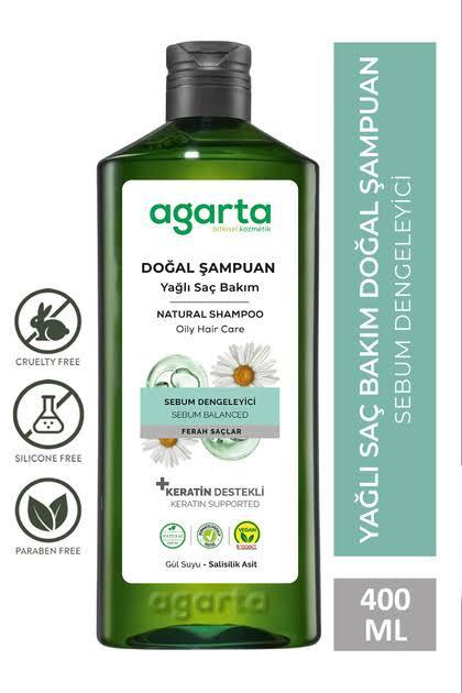Doğal Şampuan Yağlı Saç Bakımı İçin 400ml (Natural Shampoo For Oily Hair Care 400ml)