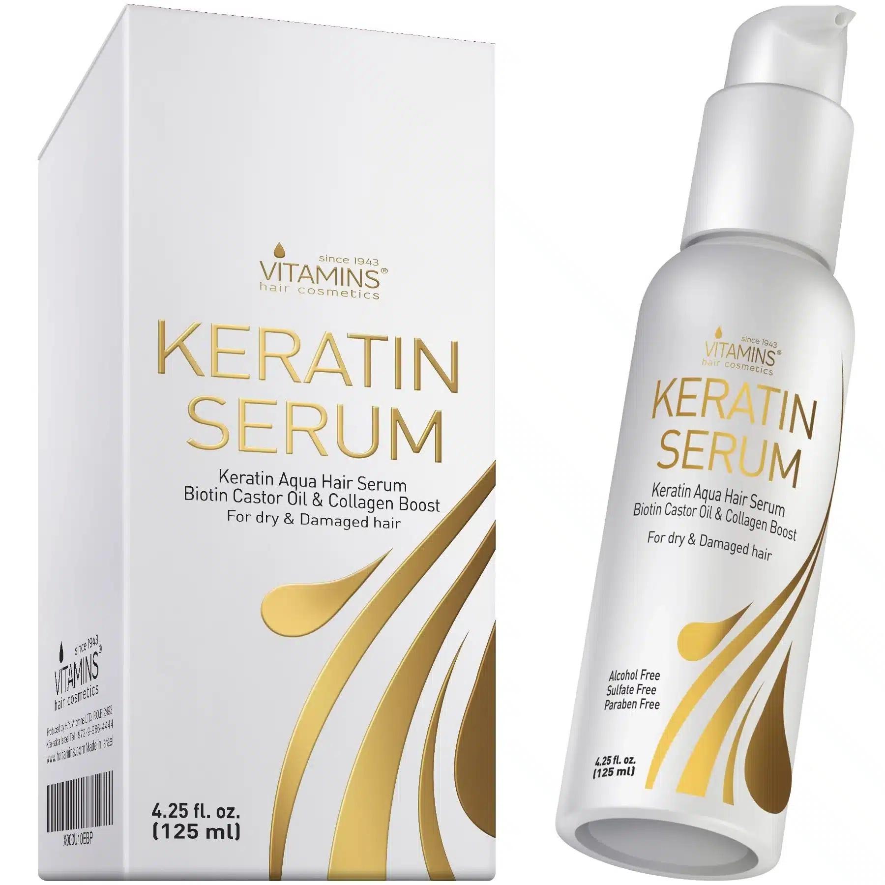 Keratin Hair Serum For Frizzy And Damaged Hair