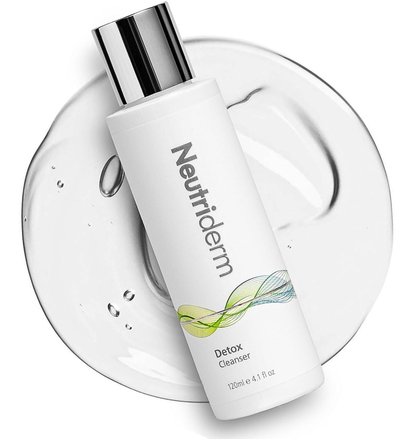 Detox Exfoliating Cleanser - Glycolic Acid Face Wash For Acne, Oily, Combination Skin, Hydrating, Deep Cleansing, Pore-refining & Waterproof Makeup Remover