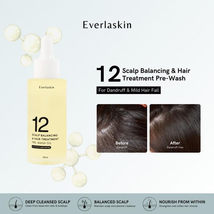 12 Scalp Balancing & Hair Treatment Pre-wash Oil For Dandruff & Mild Hairfall