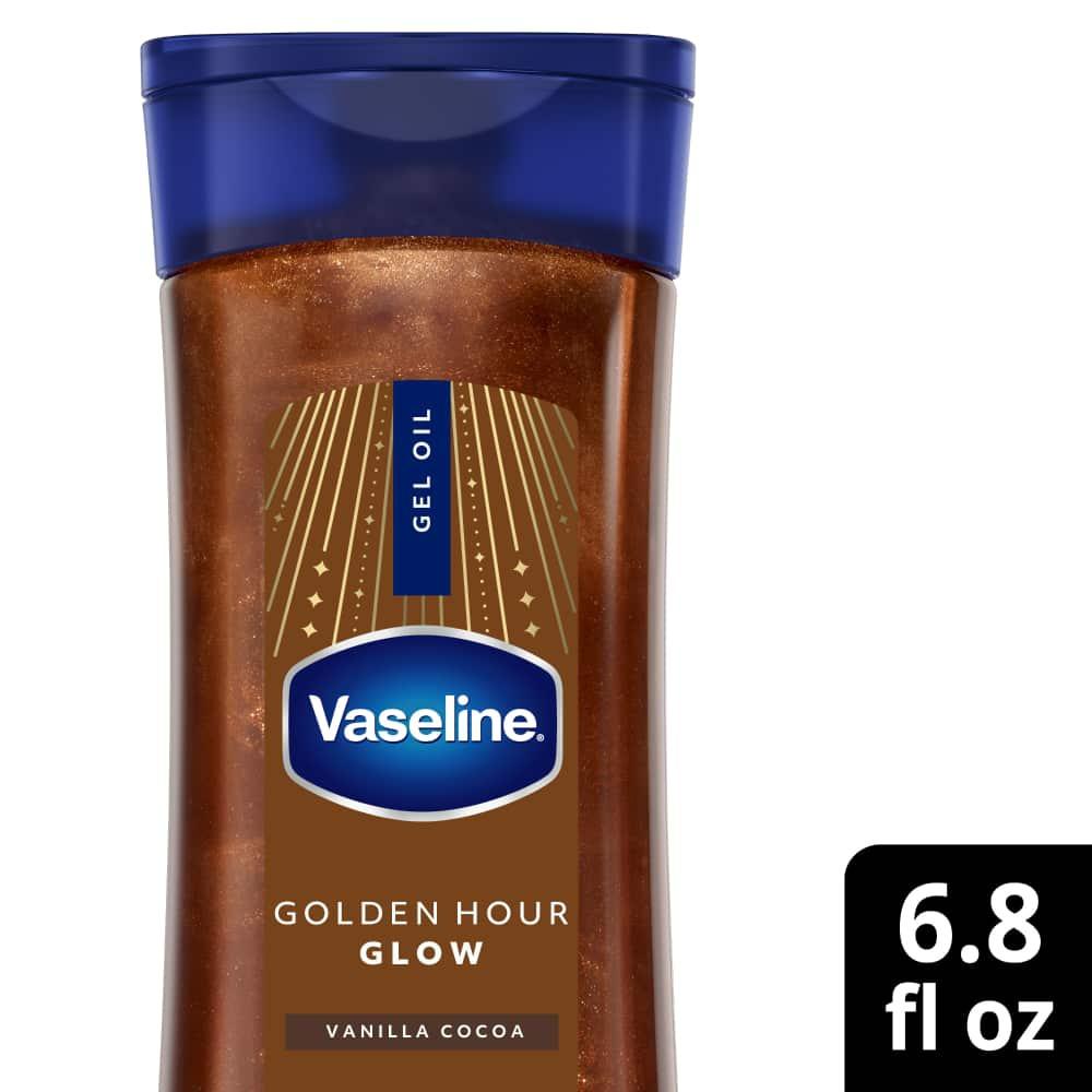 Glazed And Glisten Golden Hour Body Gel Oil Glow Vanilla Cocoa Shimmering