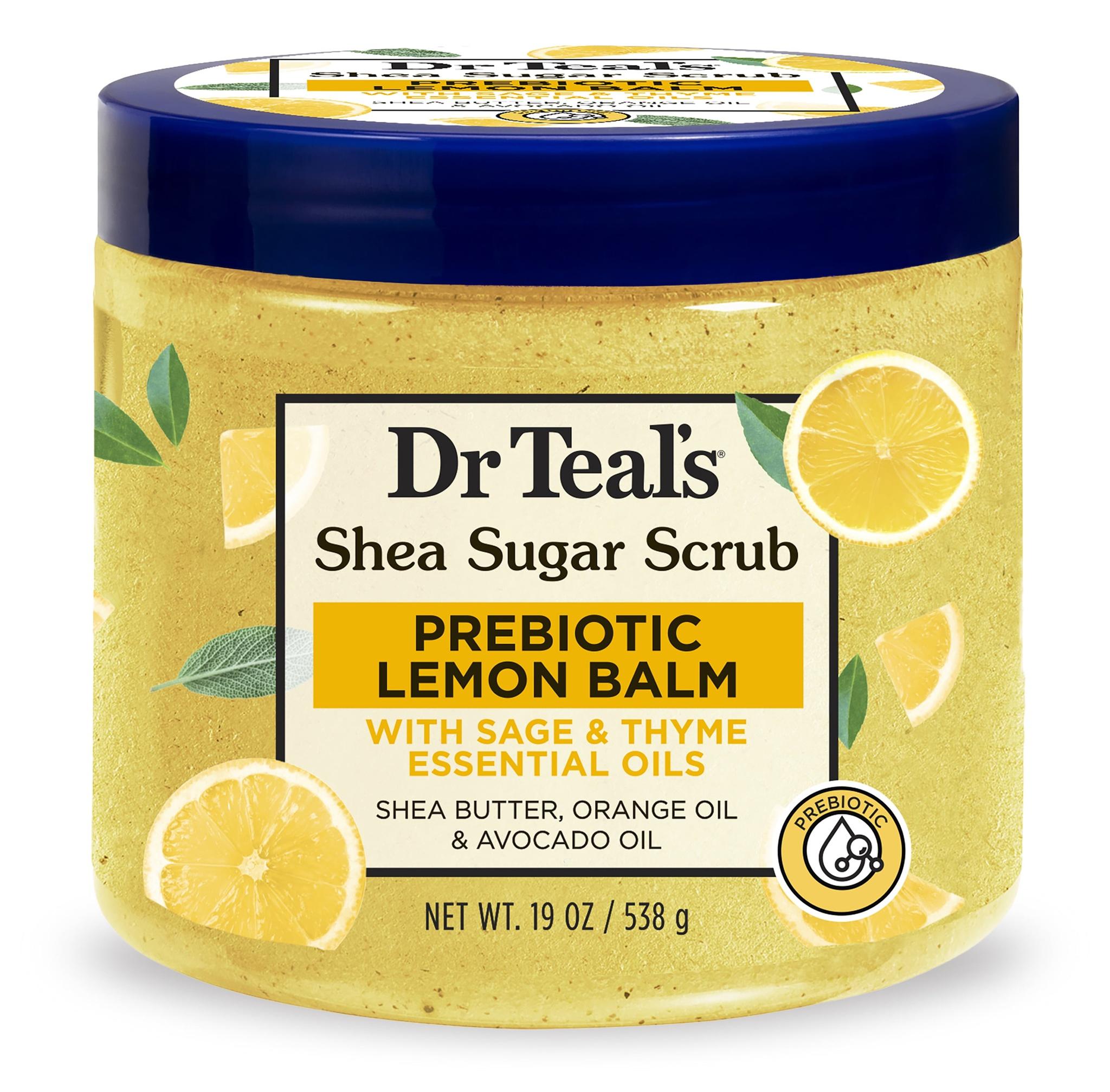 Shea Sugar Scrub Prebiotic Lemon Balm With Sage & Thyme Essential Oils