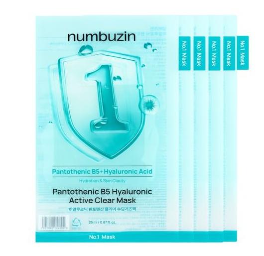 No.1 Pantothenic B5 Hyaluronic Active Clear Mask Set 5 Sheets Us