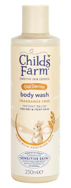 Childs Farm Oatderma Body Wash Fragrance Free Sensitive Skin Baby Kids Shower Gel