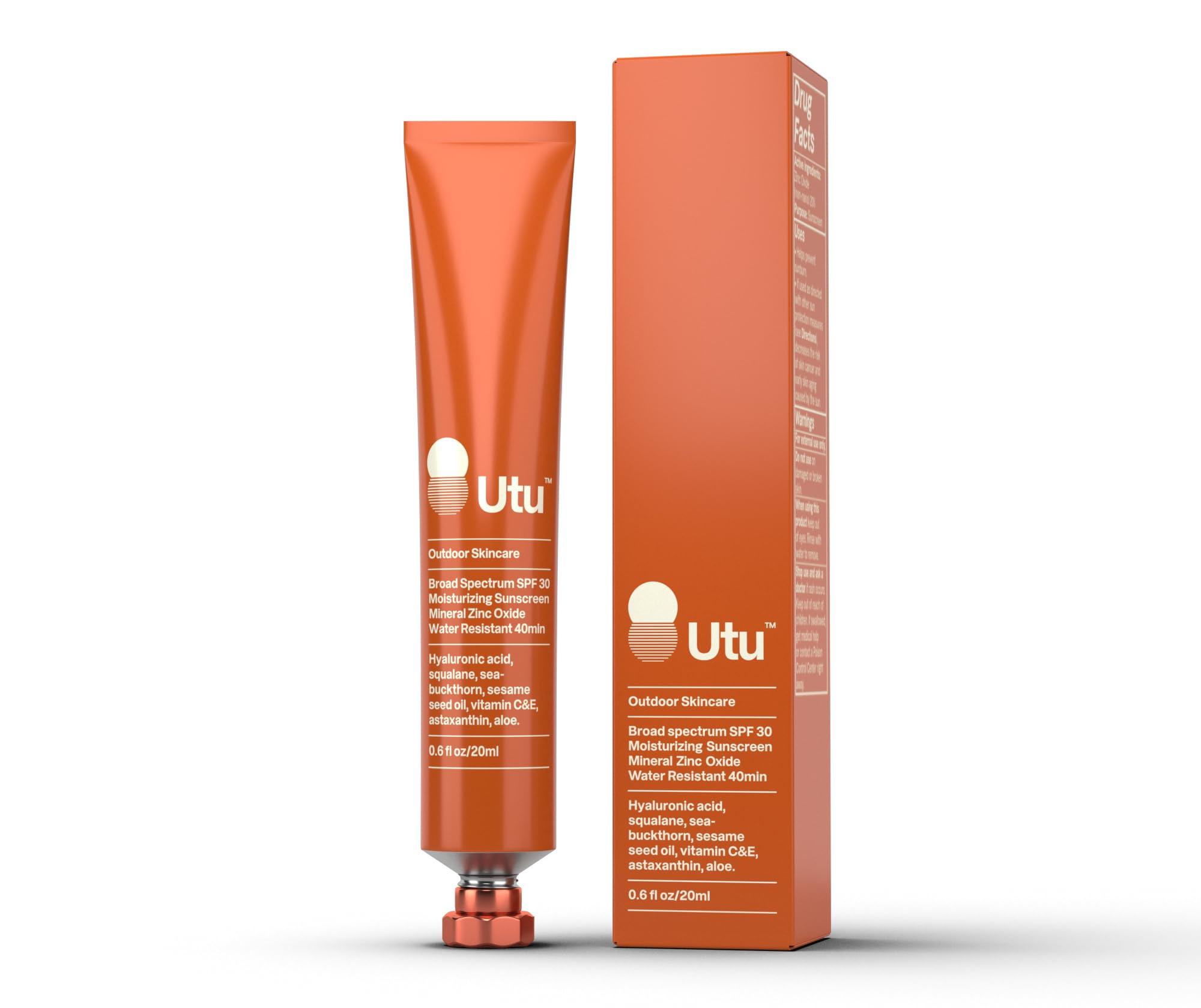 SPF30 Daily Moisturizer Clean Mineral Sunscreen Hyaluronic Acid Squalane Vitamin C+e