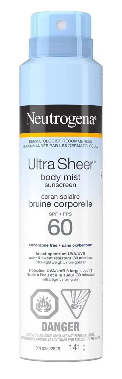 Ultra Sheer Body Mist Sunscreen SPF 60