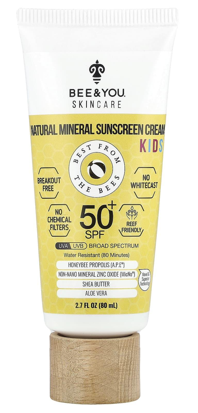 Mineral Sunscreen Cream, SPF 50+, 2.7 Fl Oz (80 Ml)