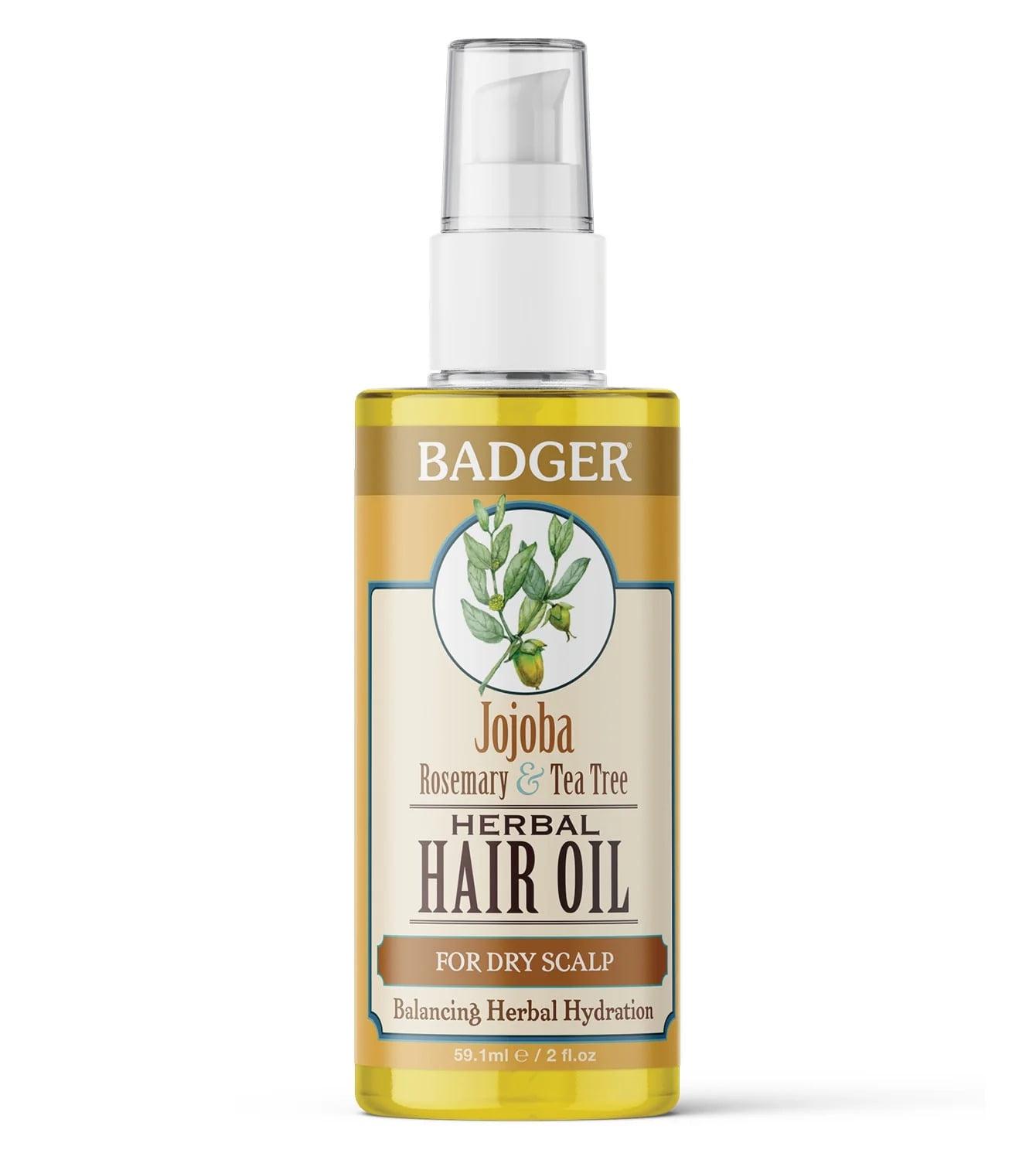 Jojoba Hair Oil With Organic Tea Tree Oil And Organic Rosemary Oil For Dry Scalp Treatment