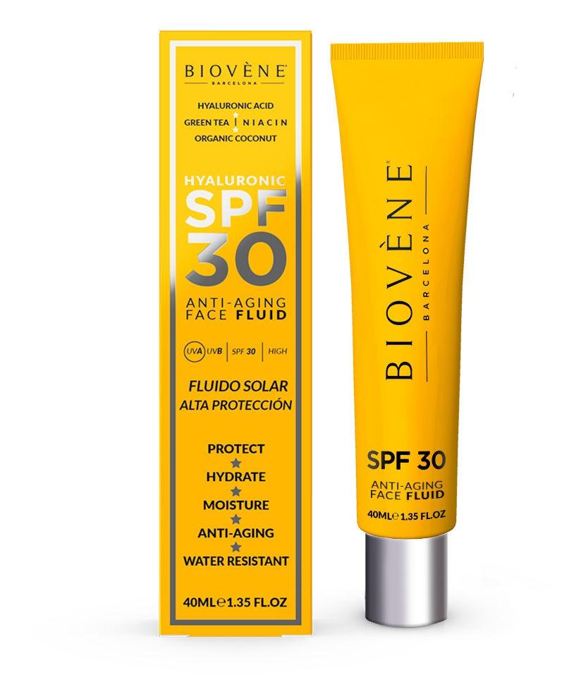 Hyaluronic SPF 30 Anti-aging Face Fluid High Protection, Organic Coconut