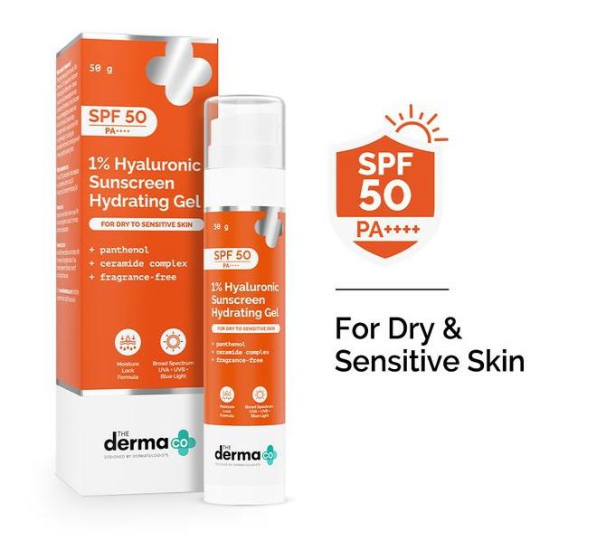 1% Hyaluronic Sunscreen Hydrating Gel With SPF 50 Pa++++