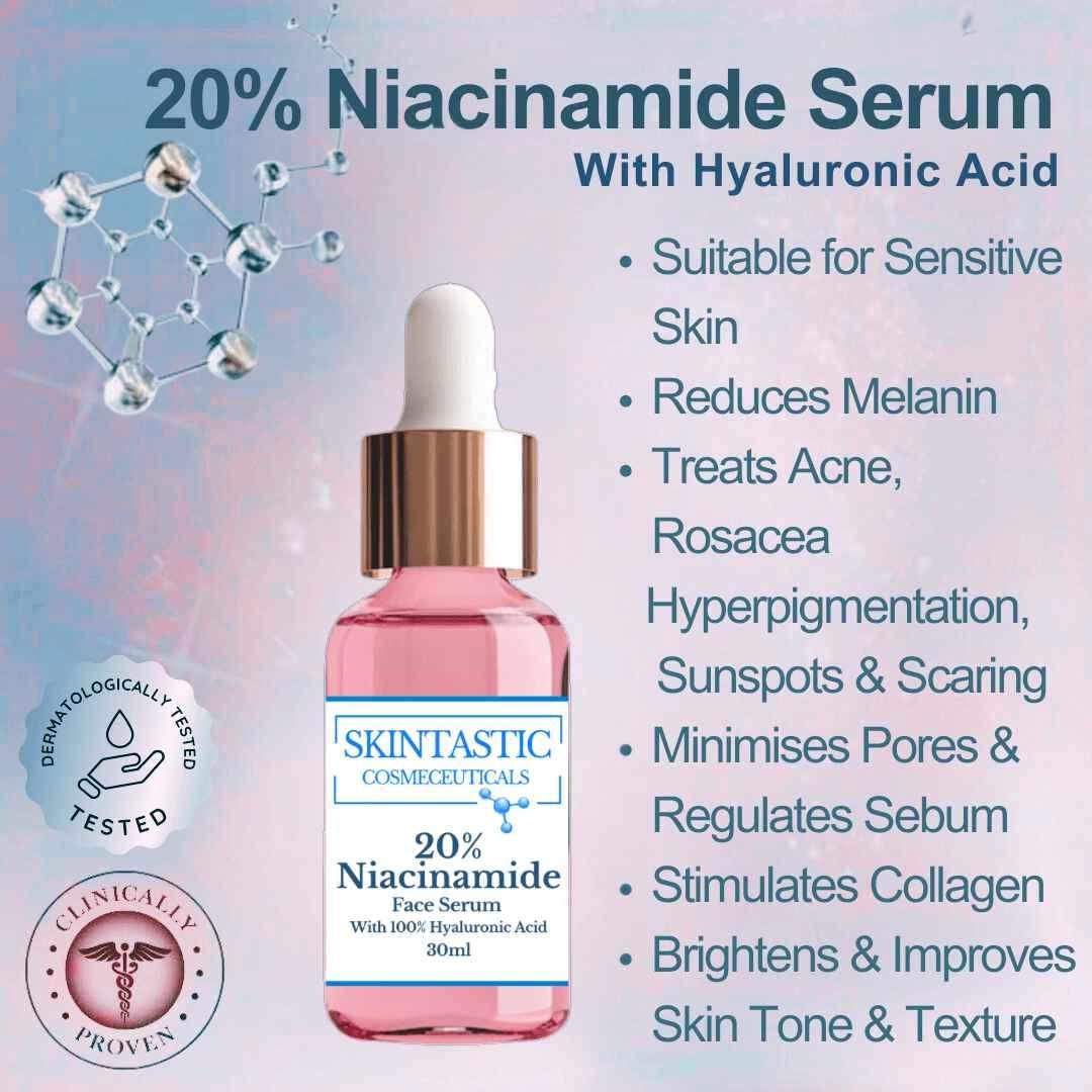 Skintastic 20% Niacinamide Face Serum With Hyaluronic Acid