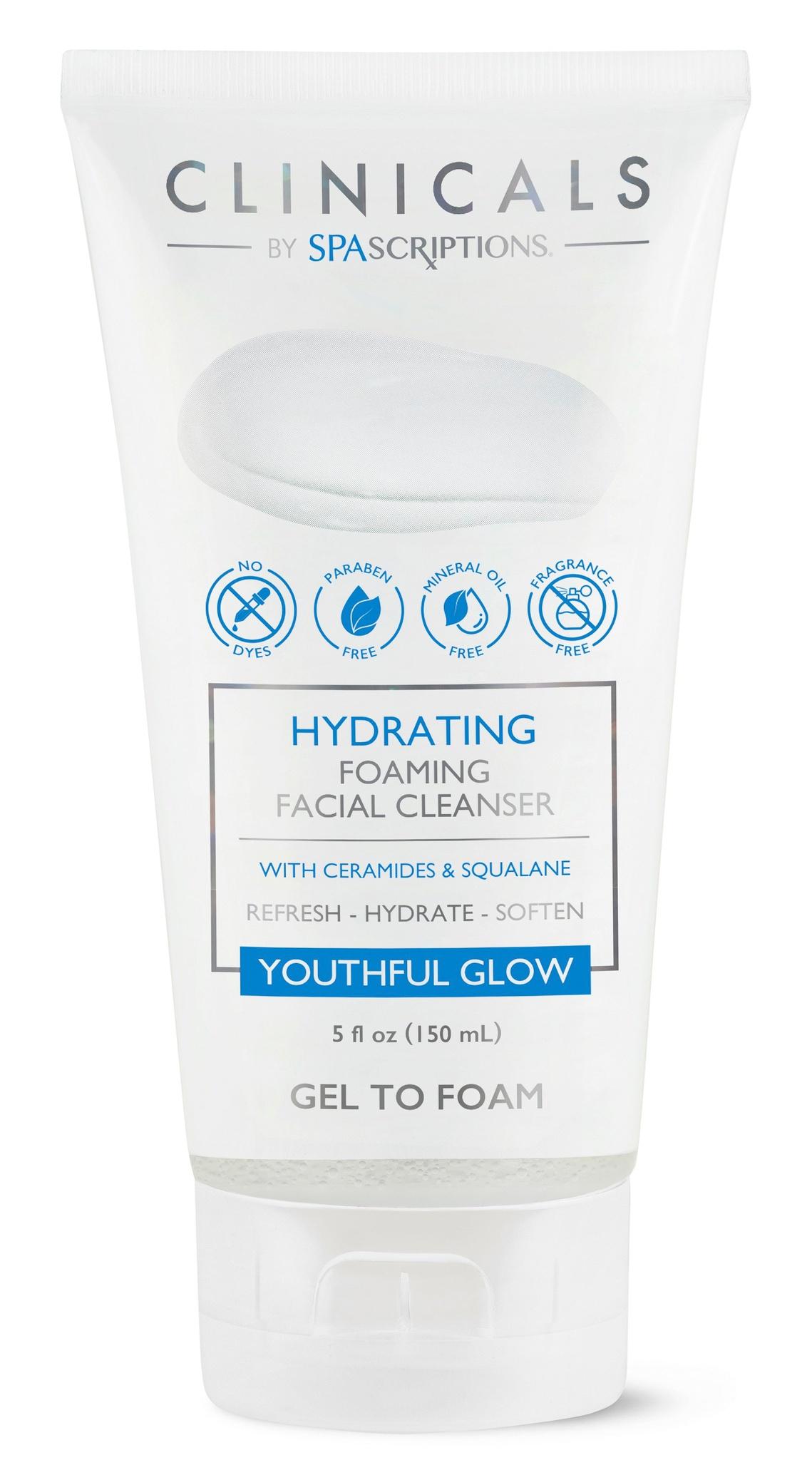 Facial Cleanser, Hydrating, Foaming, Youthful Glow