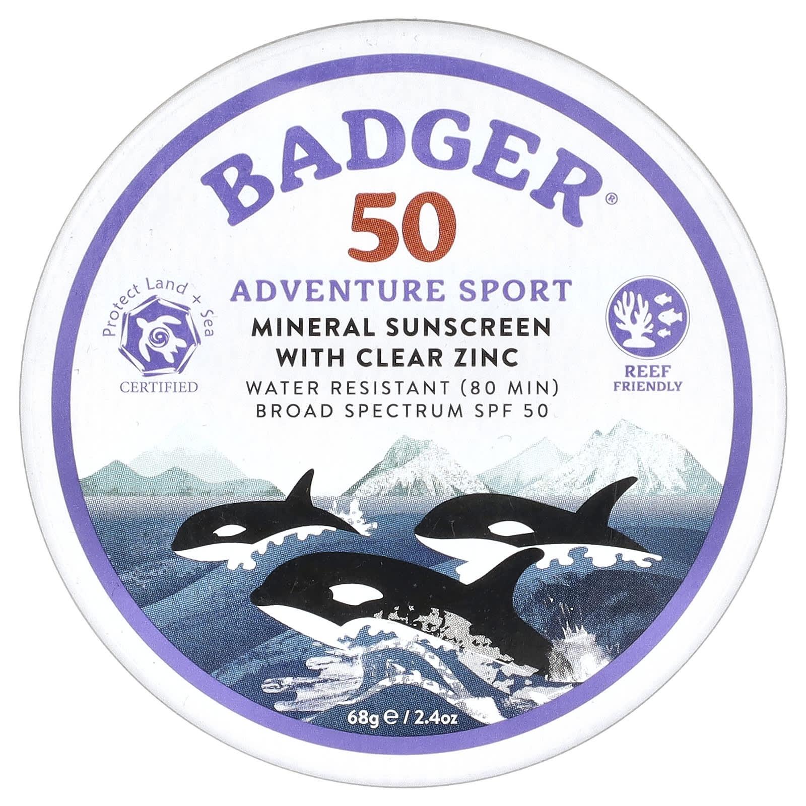 Adventure Sport, Mineral Sunscreen With Clear Zinc, SPF 50, Unscented, 2.4 Oz (68 G)