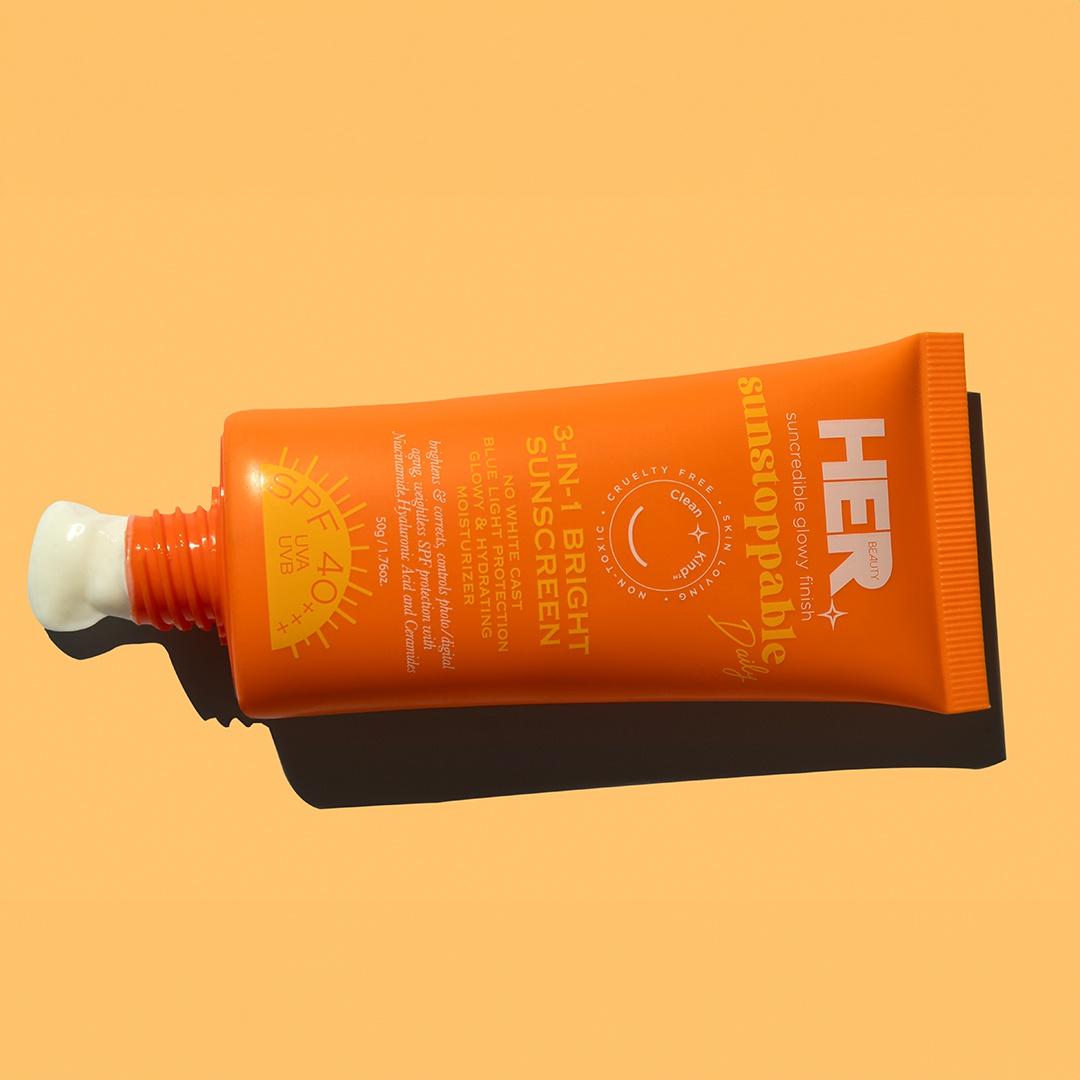 3 In 1 Bright Sunscreen (SPF 40 +++)  Protect, Moisturize, Repeat
