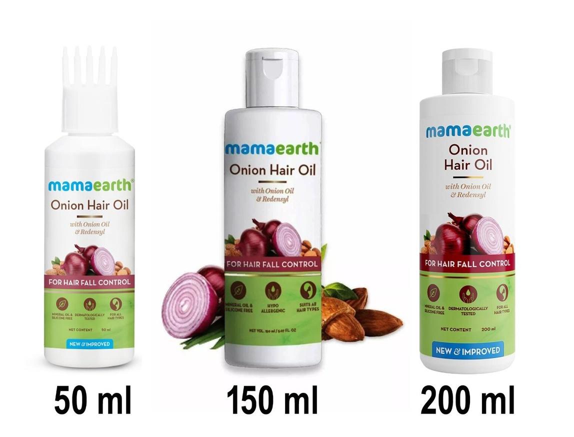 Onion Hair Oil With Onion Oil & Redensyl For Hair Fall Control | Boosts Hair Growth | Adds Strength & Shine