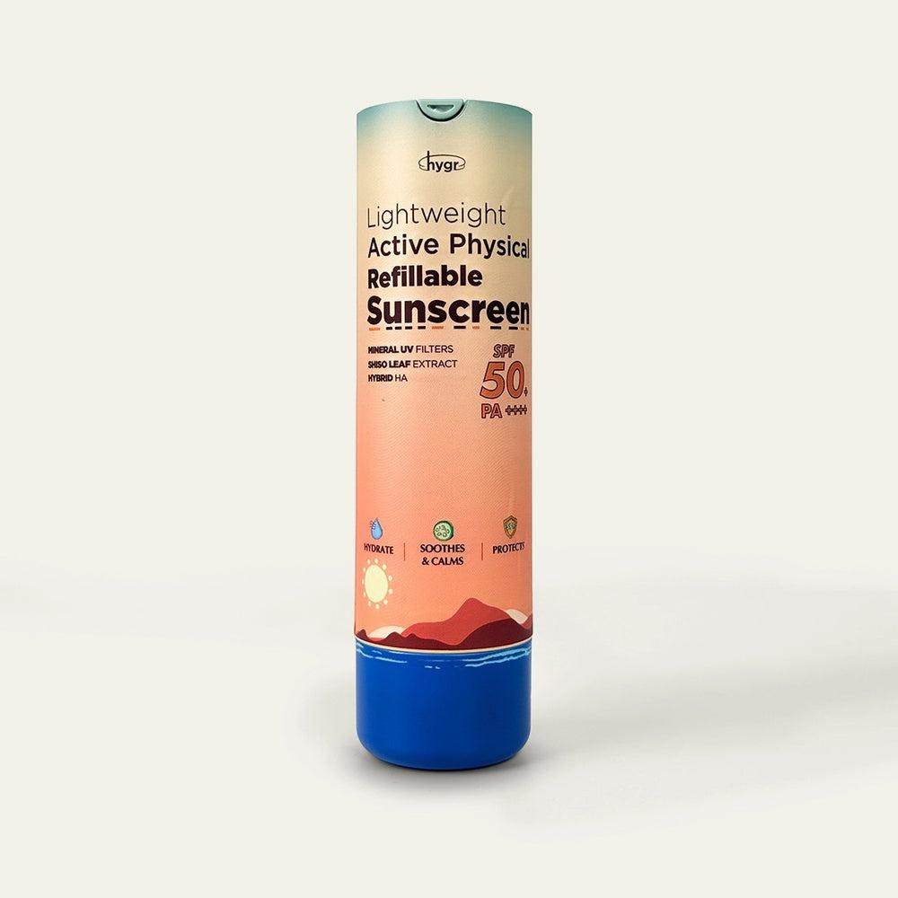 Lightweight Moisturising Active Physical Refillable Sunscreen