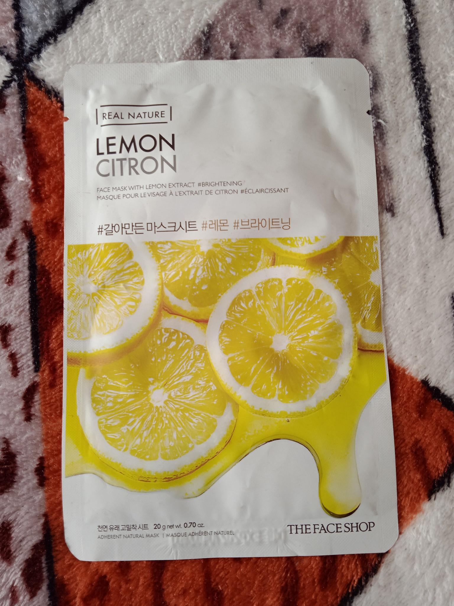 Lemon Citron Adherent Natural Mask