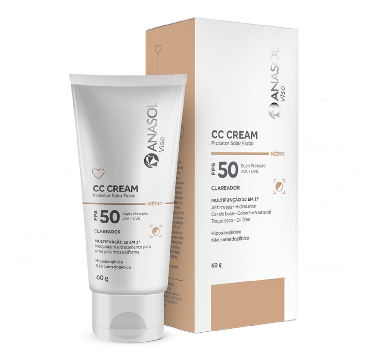 CC Cream Protetor Solar Facial Clareador FPS 50