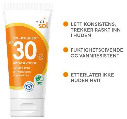 Solkrem Ansikt SPF30