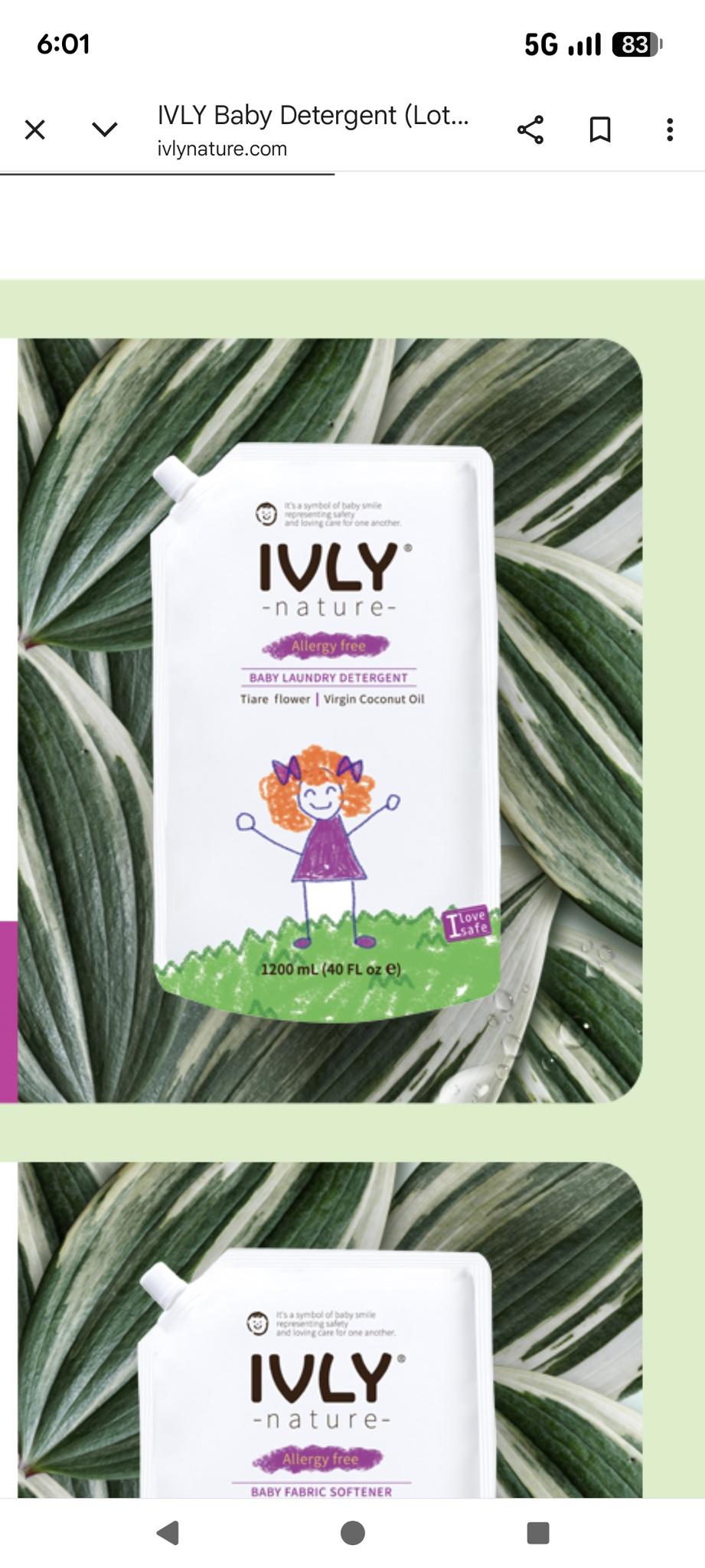 Baby Laundry Detergent Tiare Flower