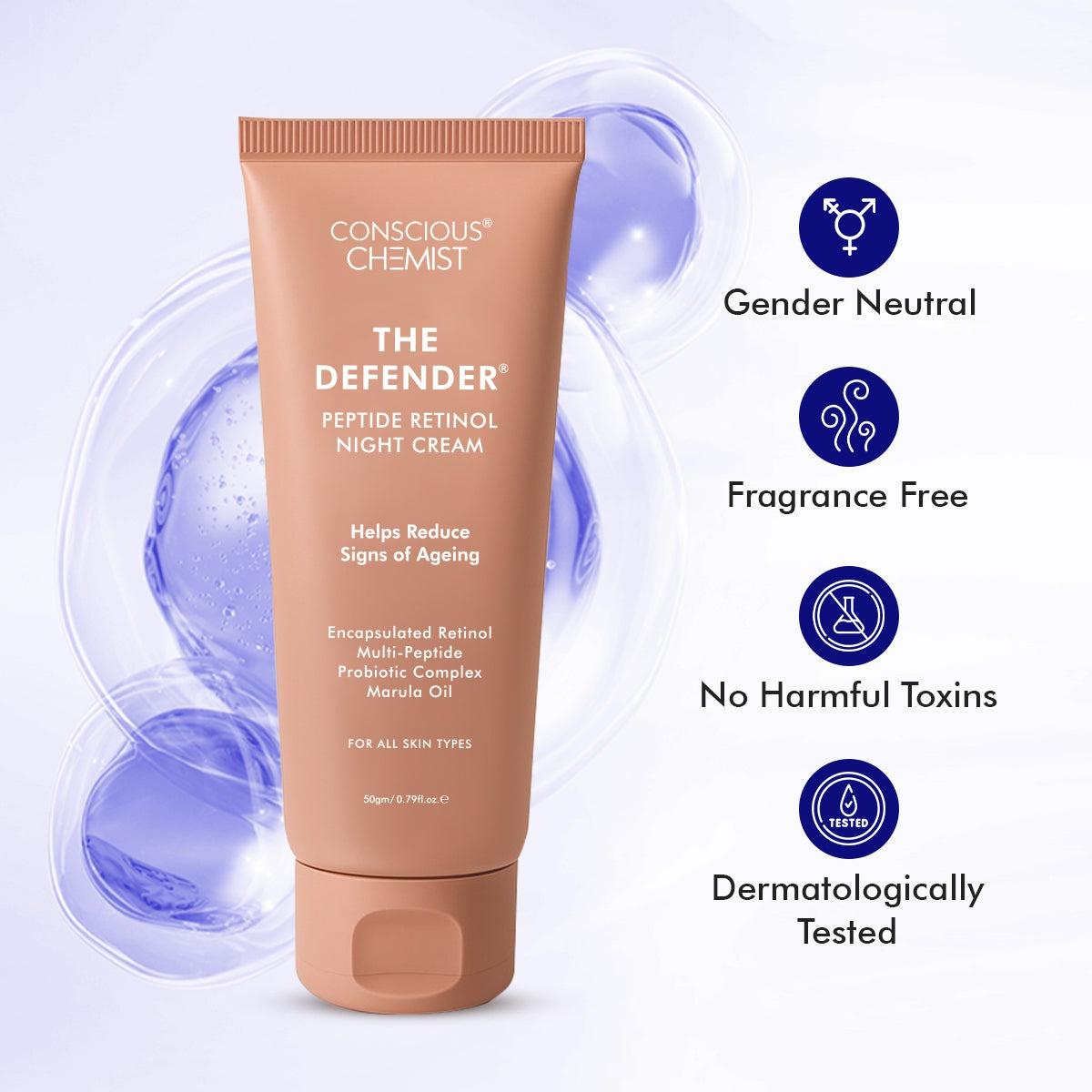 The Defender Peptide Retinol Night Cream