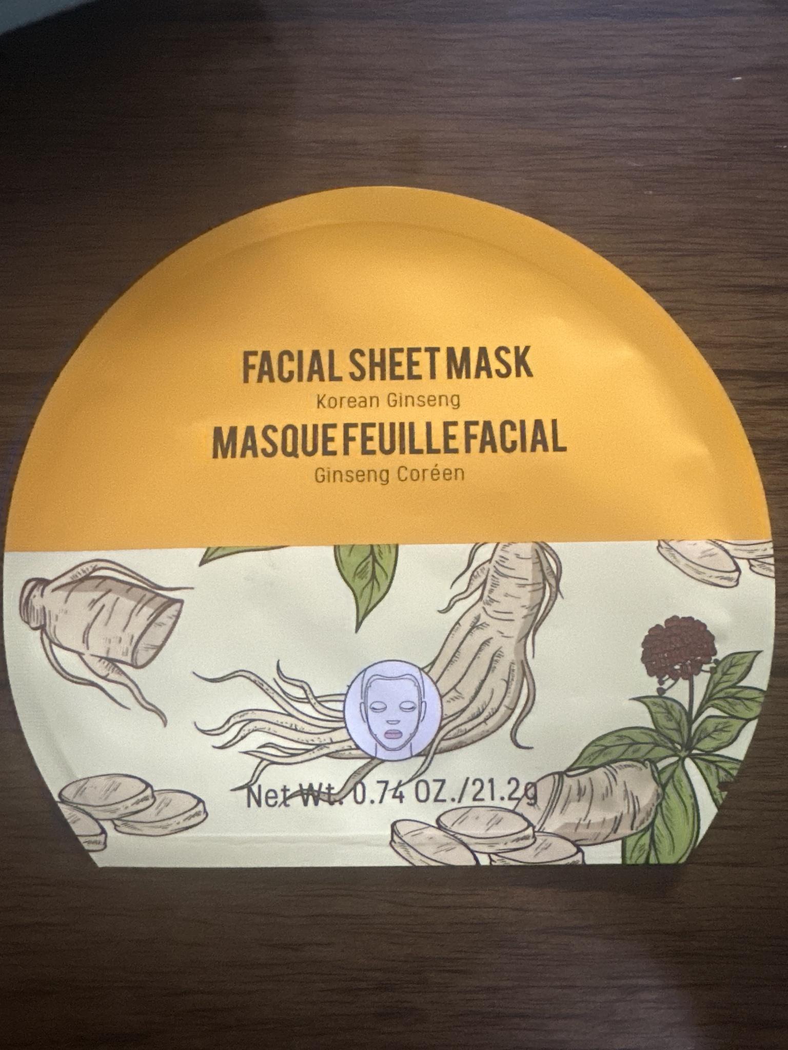 Facial Sheet Mask (korean Ginseng)