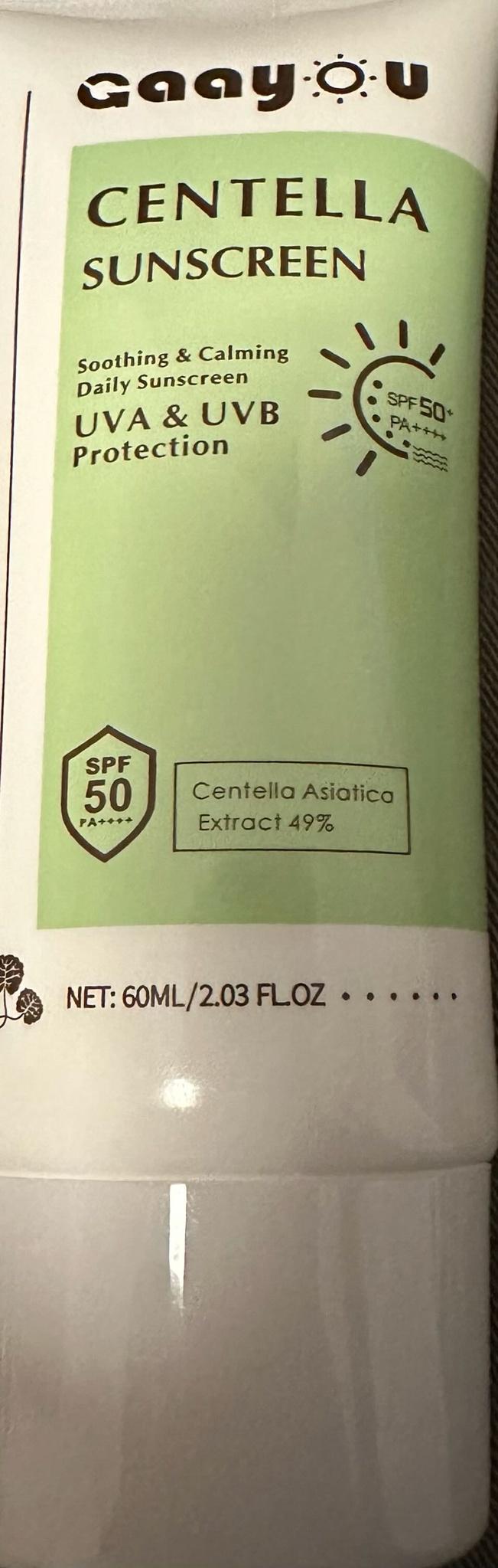 Centella Sunscreen SPF 50+ Pa++++