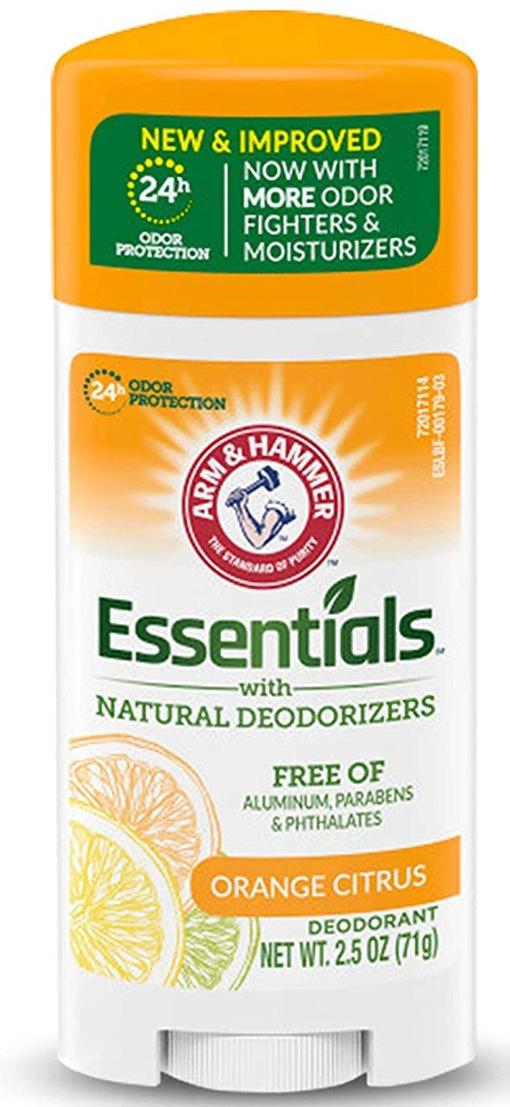 Essentials Deodorant- Orange Citrus- Solid Oval - Made With Natural Deodorizers- Free From Aluminum, Parabens & Phthalates