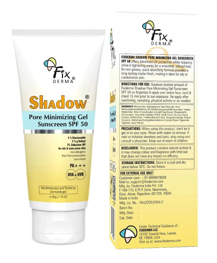 Shadow Pore Minimising Gel Sunscreen SPF 50