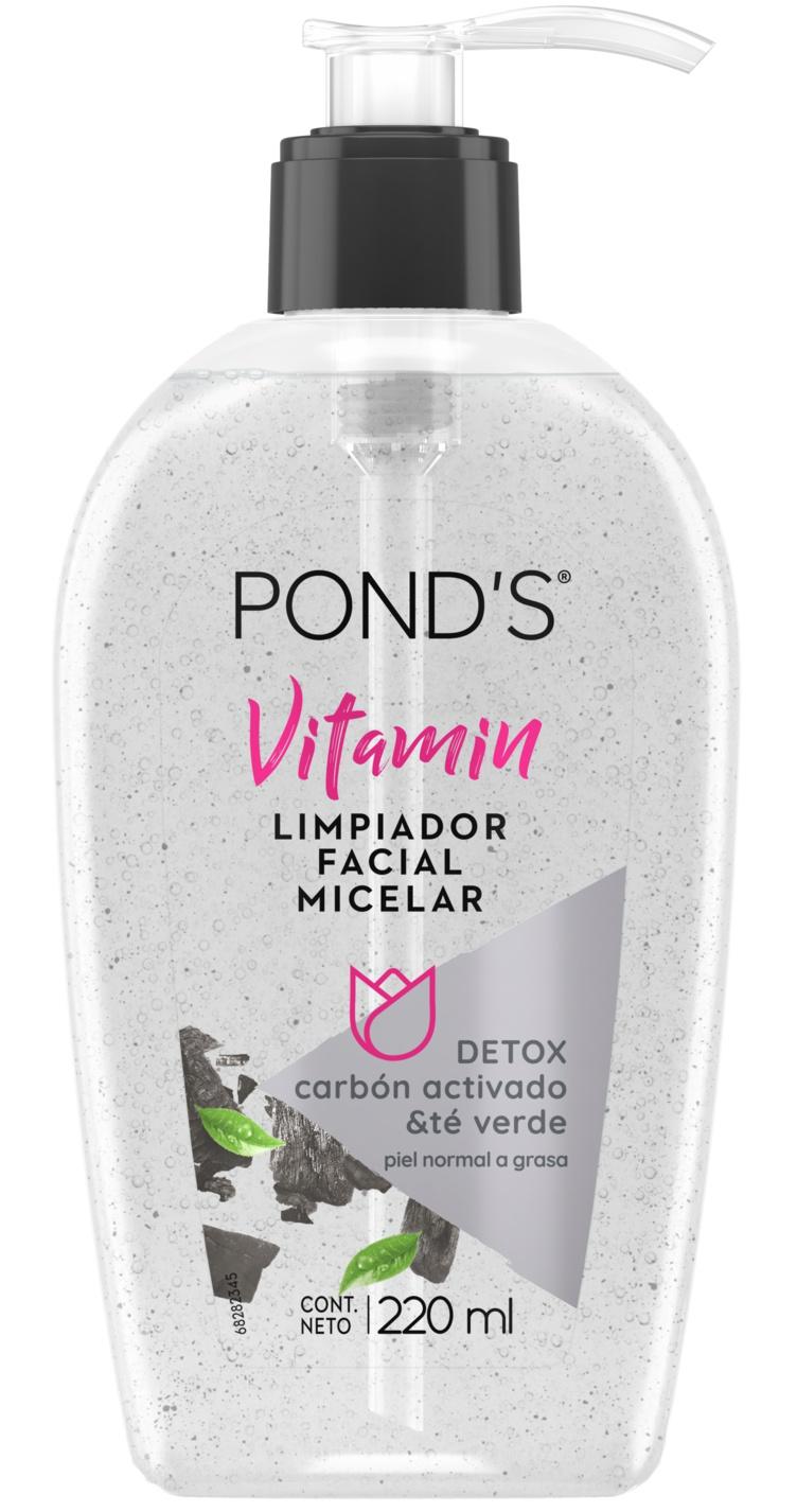 Vitamin Limpiador Facial Micelar Detox Carbón Activado Y Té Verde