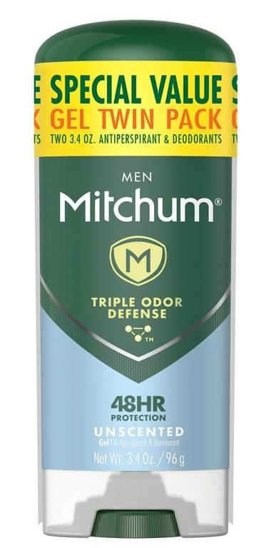 Men Triple Odor Defense Unscented Gel Antiperspirant & Deodorant
