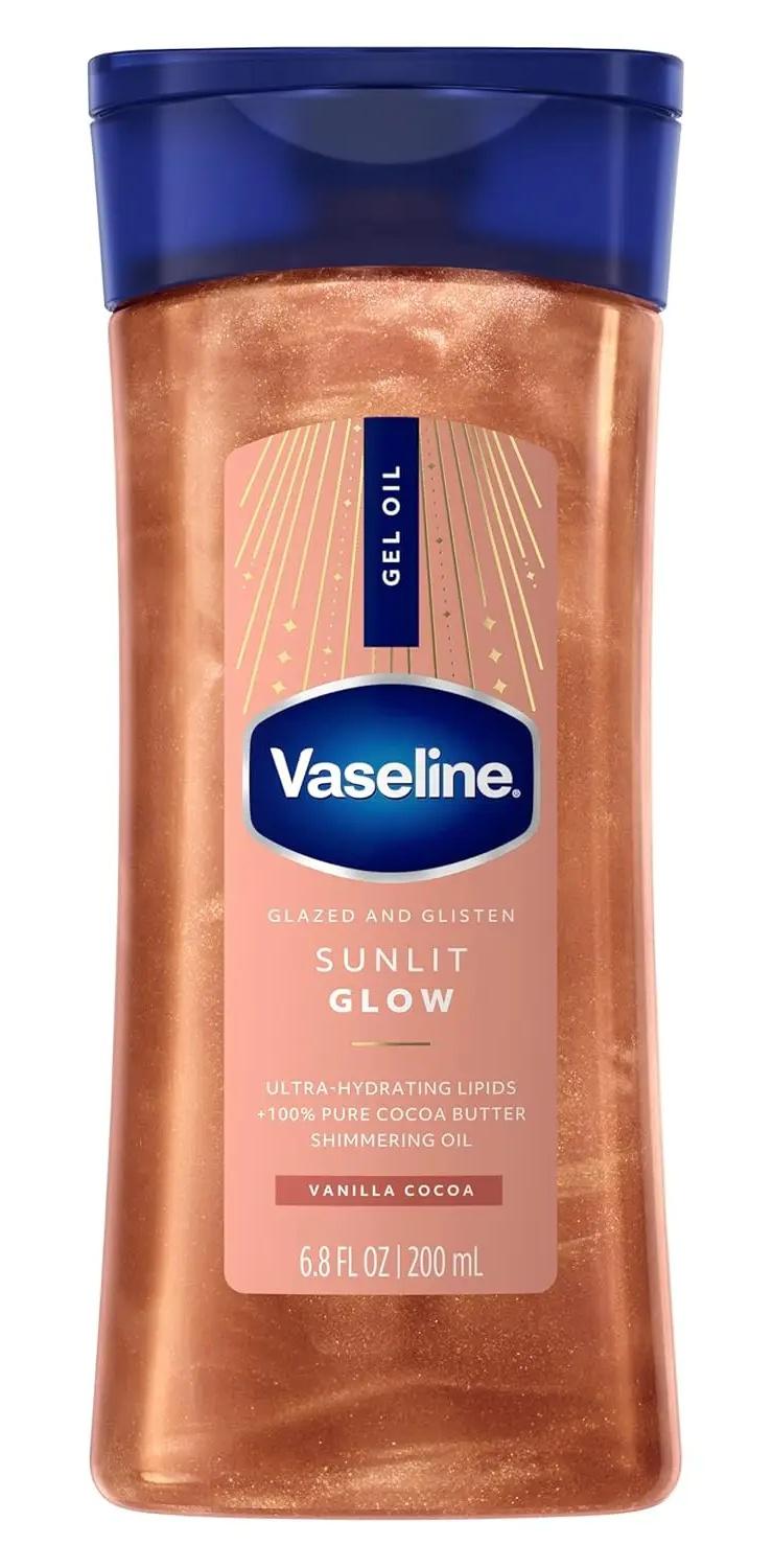 Glazed And Glisten Vanilla Cocoa Shimmering Gel Body Oil - Sunlit Glow