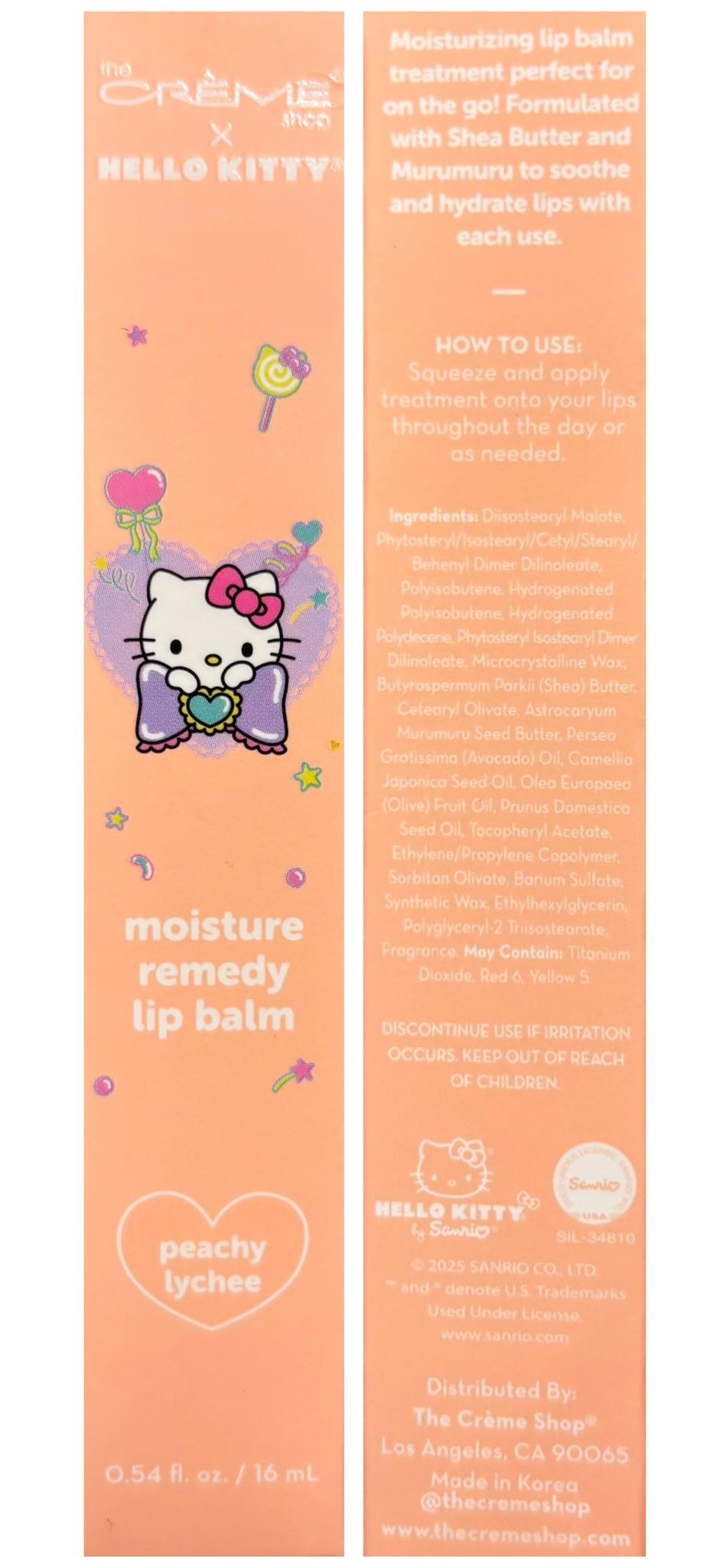 Hello Kitty Moisture Remedy Lip Balm - Peachy Lychee